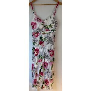 Abercrombie & Fitch‎ Giselle Dress Medium Petite Pleated Tiered Maxi Floral NW0T